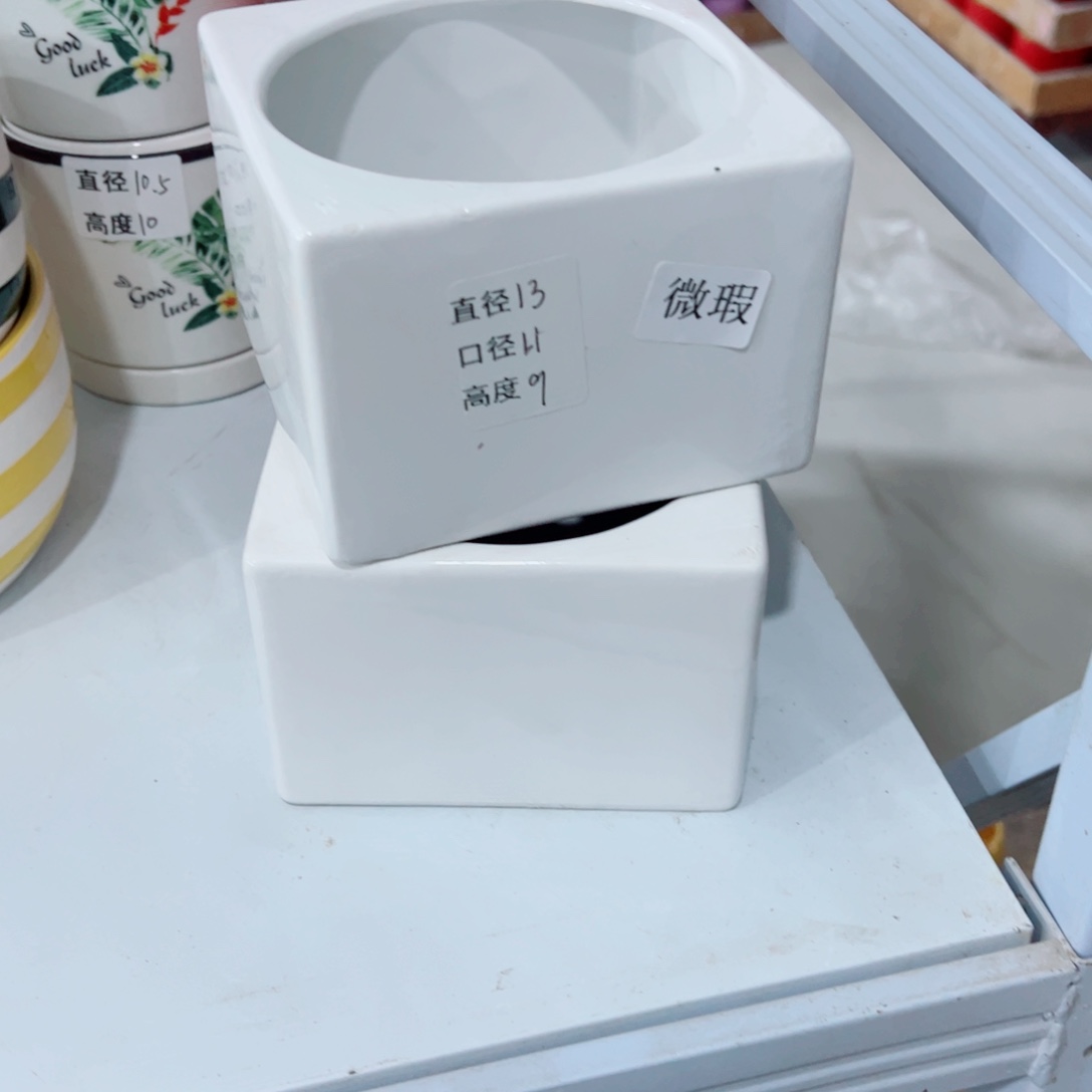 有孔，陶瓷花盆满10米包邮发货