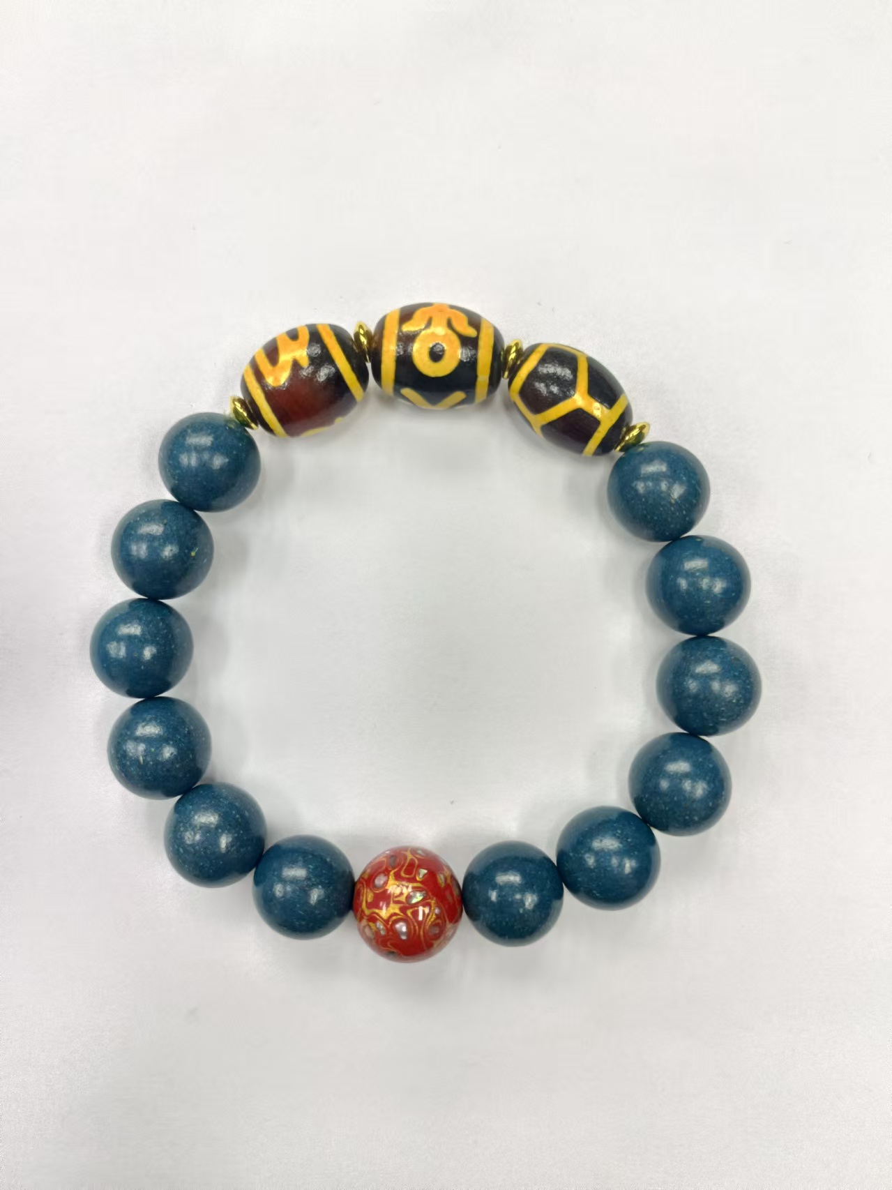 琳琳「珍藏精品」蓝药师合香珠手串A751