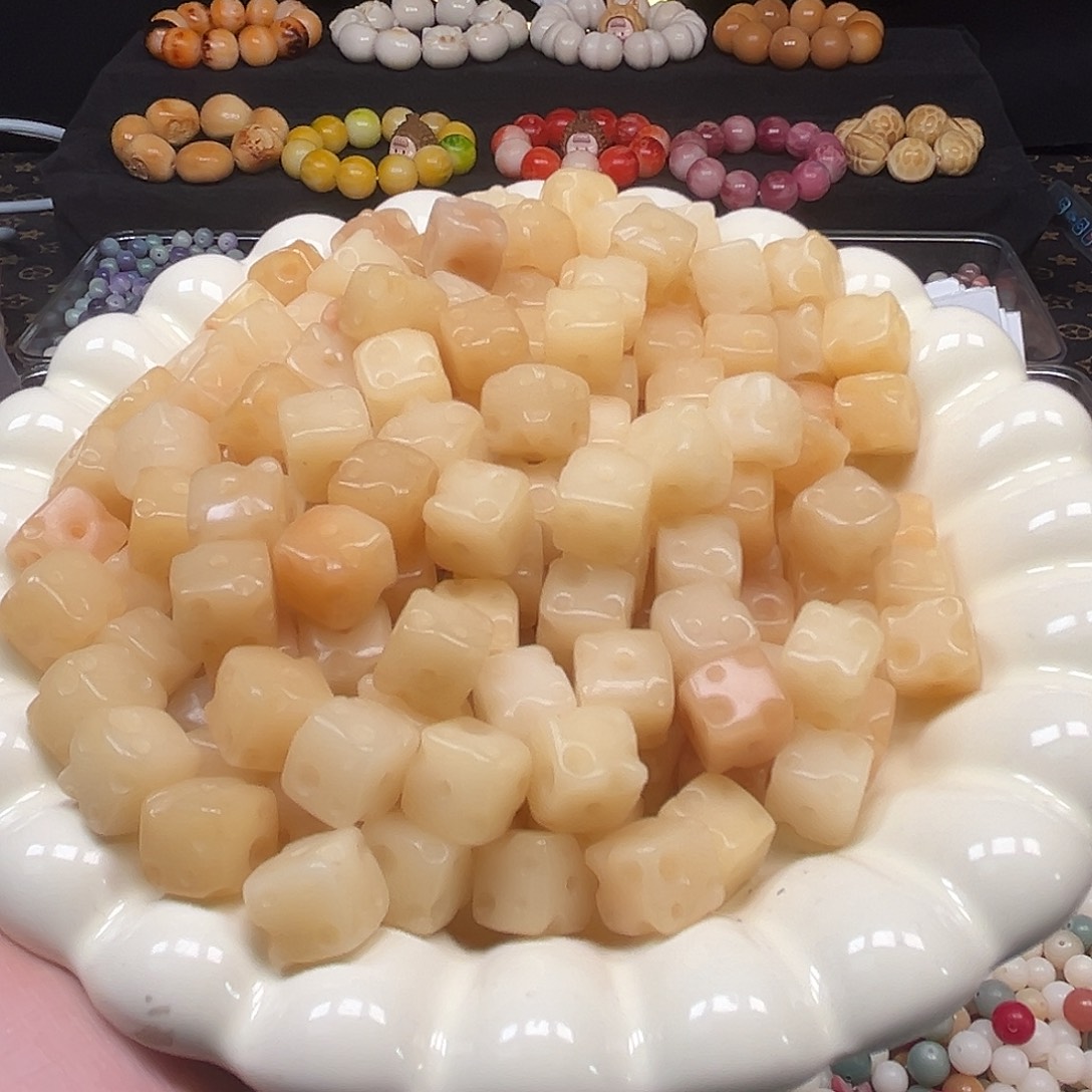 菩提根/象牙果手串20颗奶酪