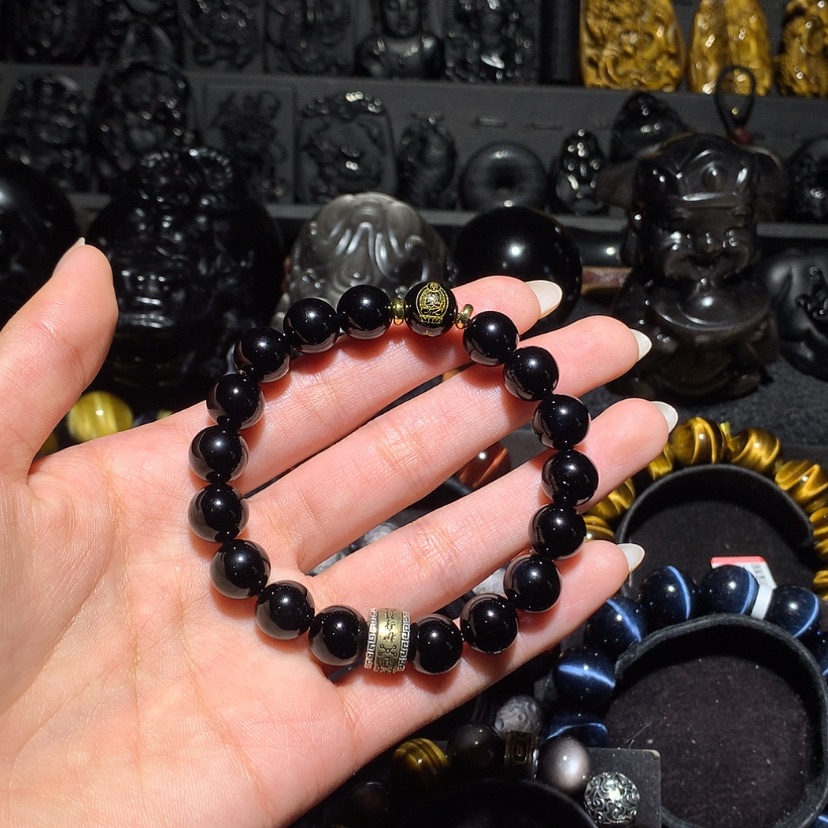 【闪购商品】未镶嵌黑曜岩珠宝奇石小*瑶