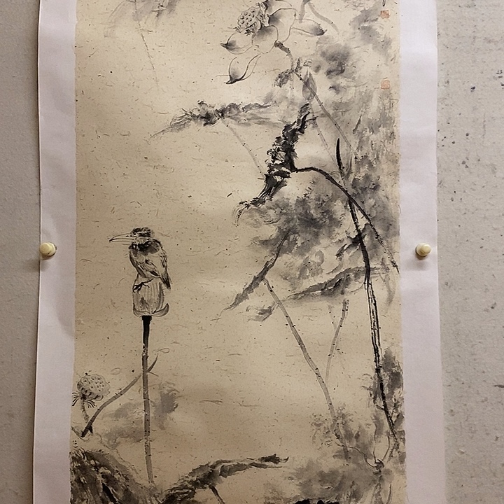 国画水墨丹青画卷作品