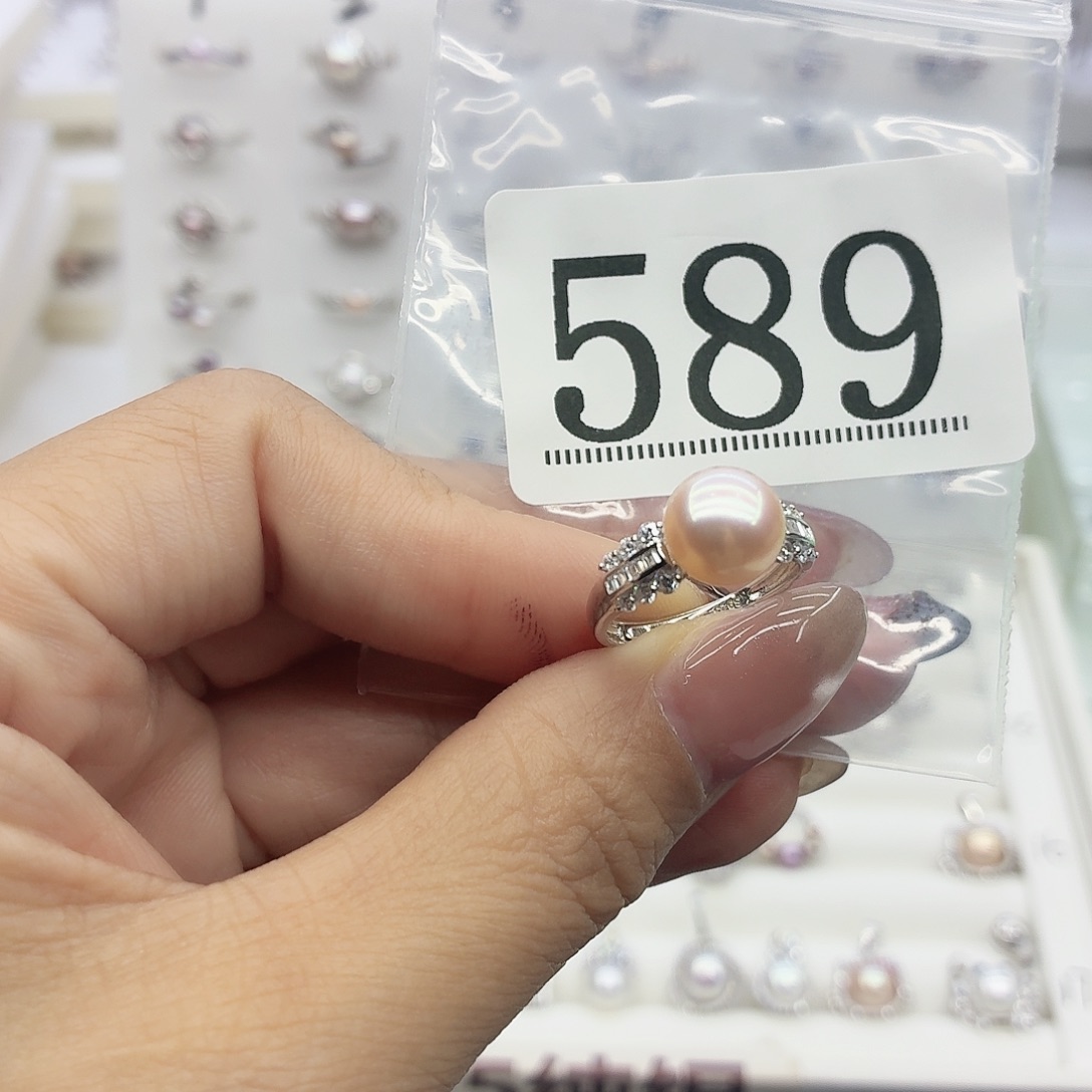 L***n珠宝奇石银S925镶嵌淡水珍珠589拍2发1