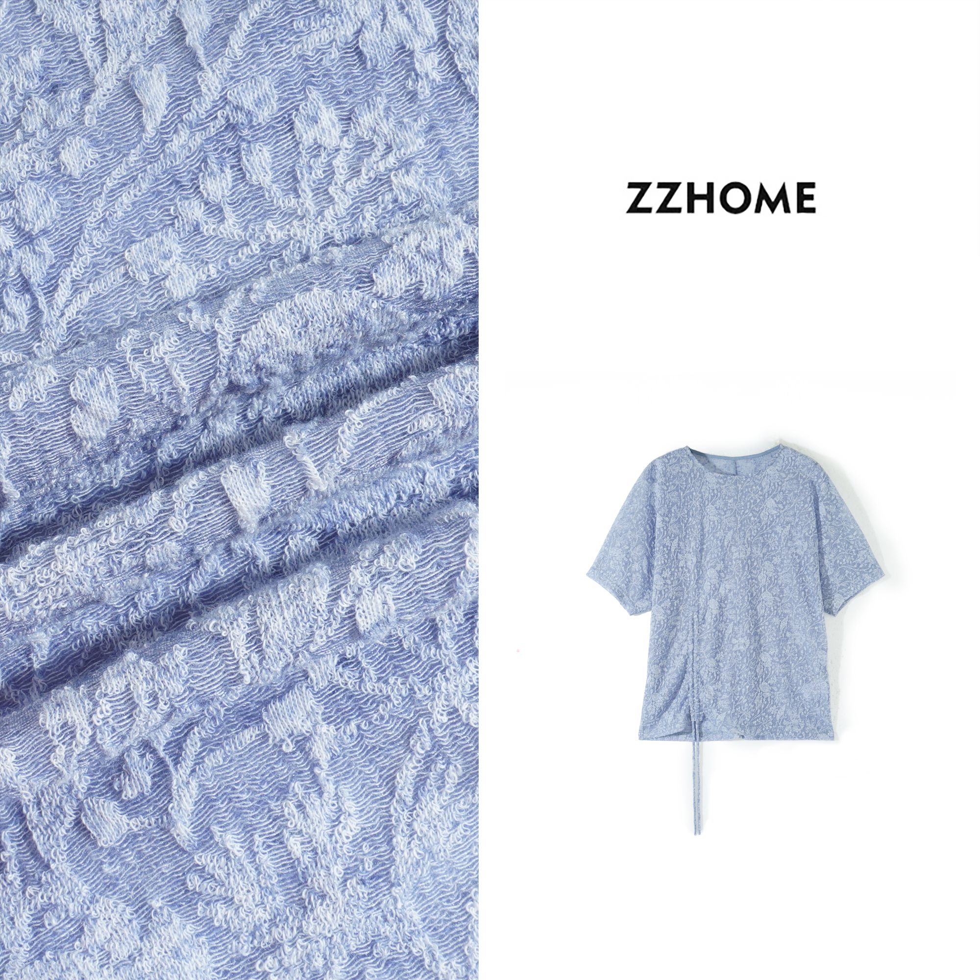 ZOZO HOME |肌理之美提花设计感收绳经典时髦百搭夏季T恤q173674p