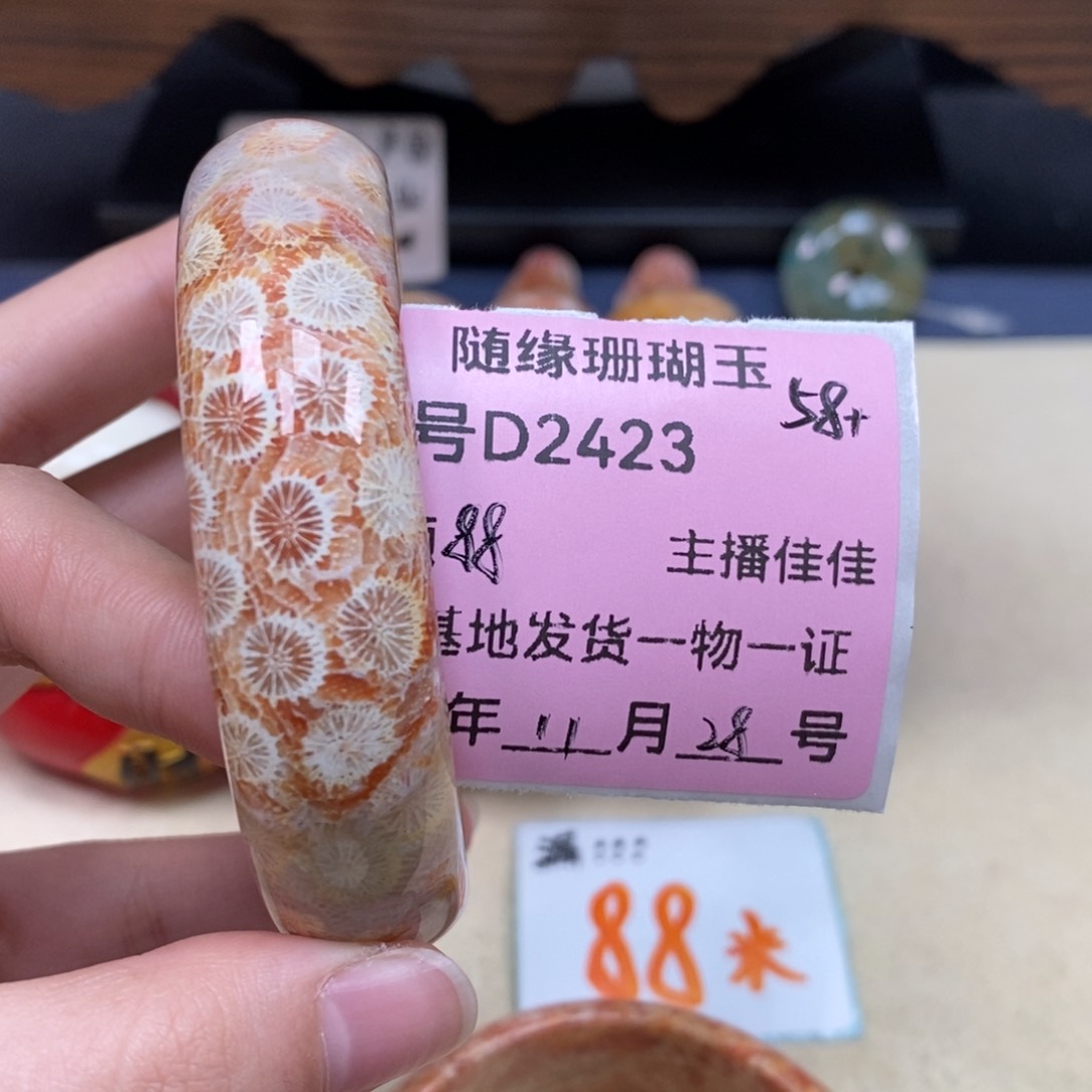 未镶嵌D2423硅化珊瑚（珊瑚玉）我**杯