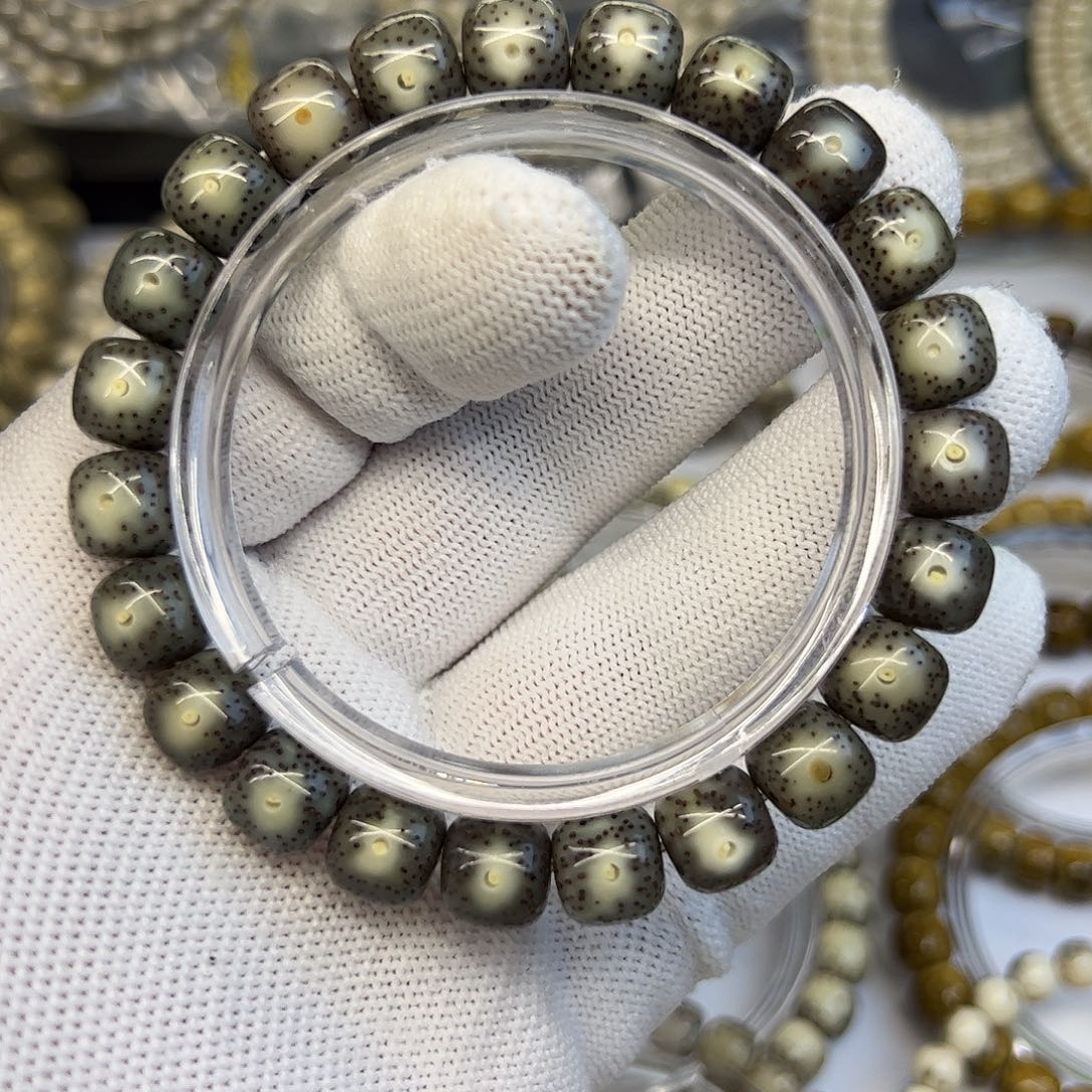 星月菩提手串糯冰大眼睛双留白10✖️9