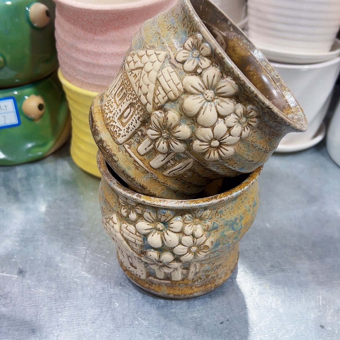 有孔，外贸尾单陶瓷花盆凑单10米包邮