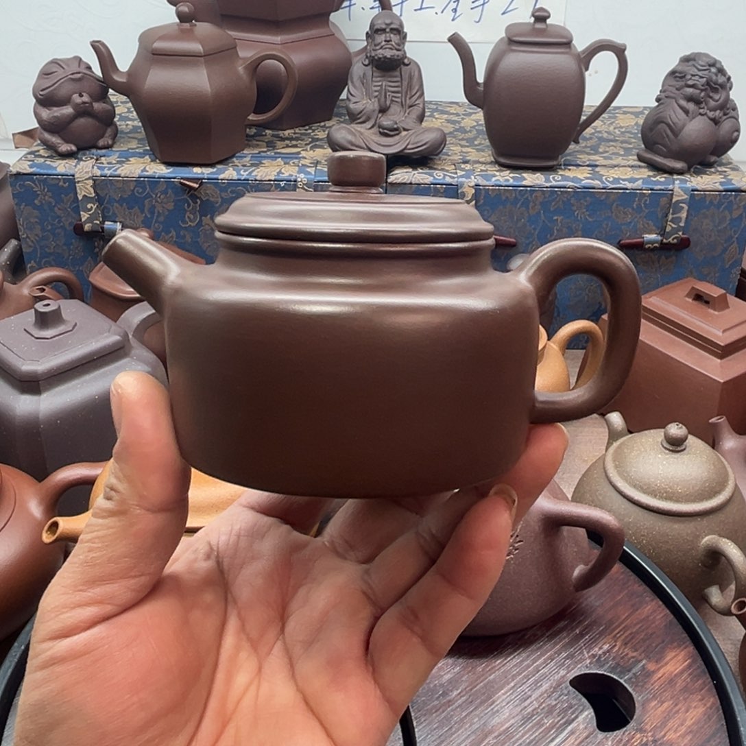 壶紫砂原矿紫泥德中壶200cc