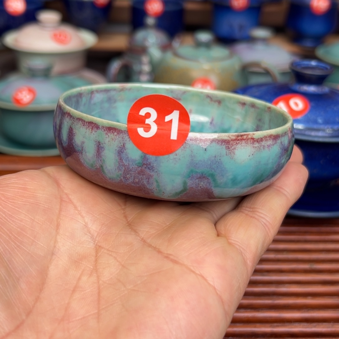 手工制作钧窑茶器