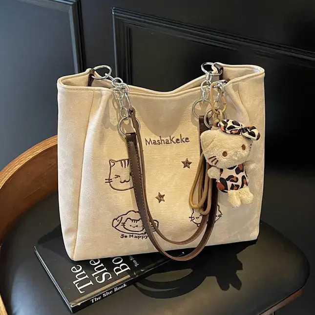 2025新款时尚休闲手拎包百搭通勤托特包大容量学生上课单肩腋下包