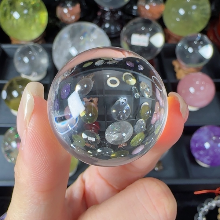 水晶天然水晶球M42未镶嵌天然3.6公分