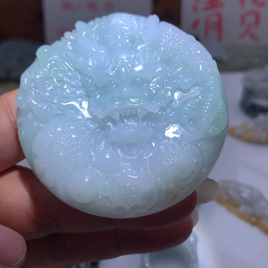 翡翠未镶嵌颈饰保真天然A货翡翠