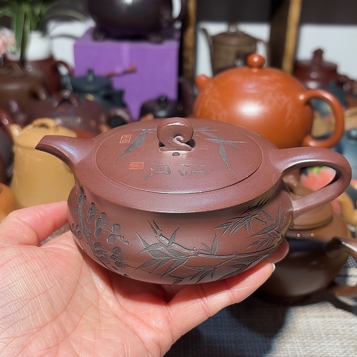 茶壶紫砂原矿宜兴紫砂手工痕迹