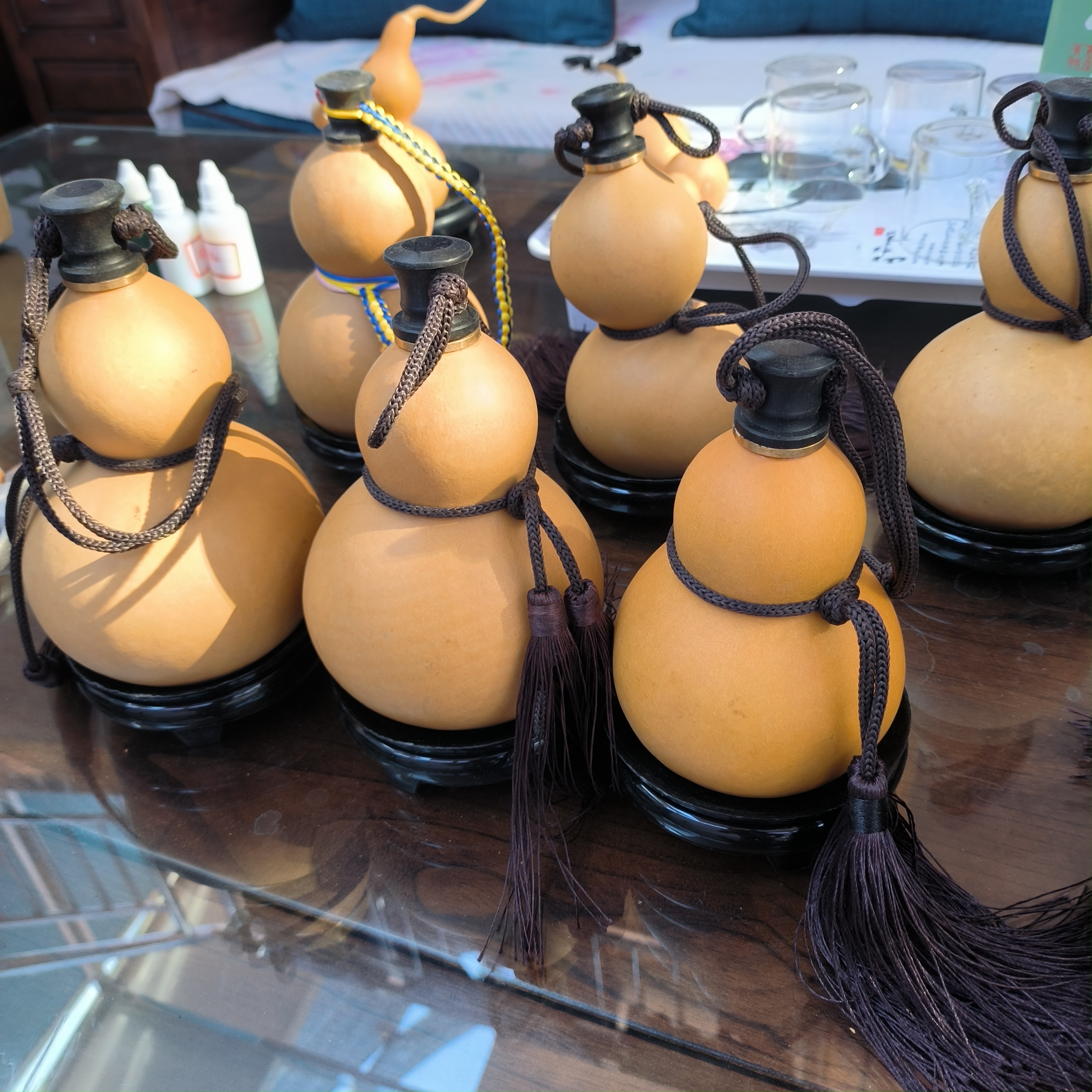 传统开口蜂蜡防渗水酒葫芦可装酒装水古风随身挂件摆件