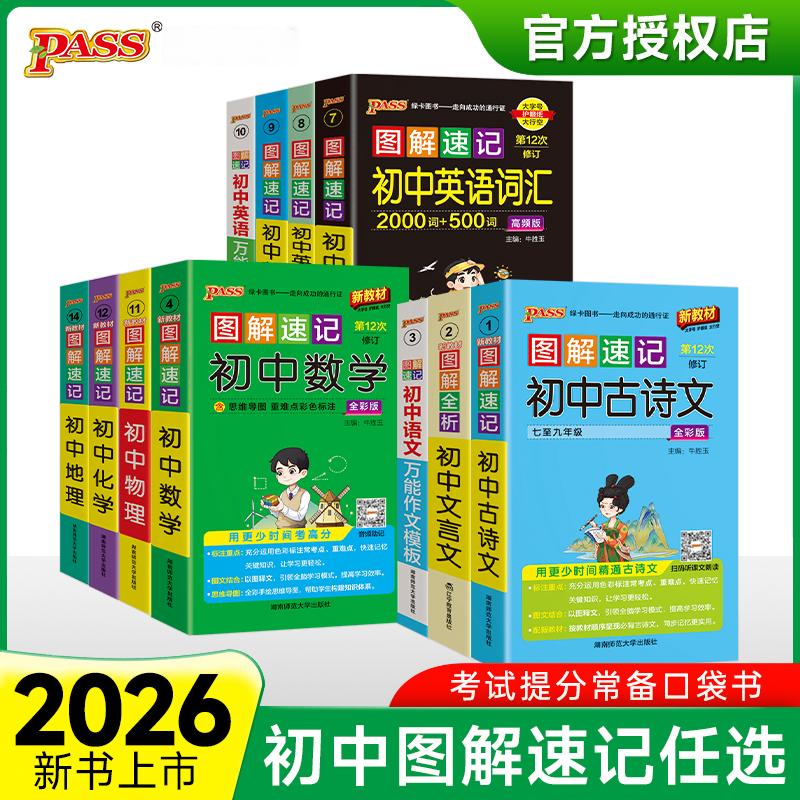 初中全学科图解同步速记考点解析必备知识点涵盖多科目