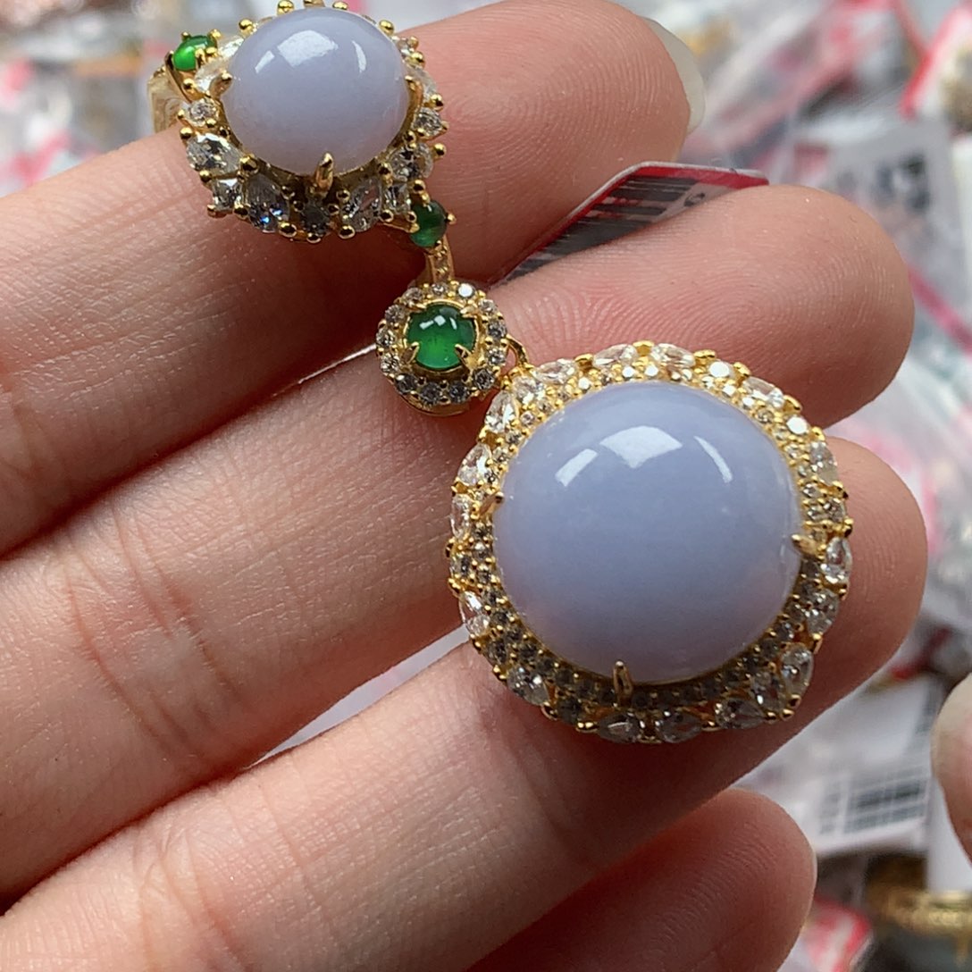 翡翠银S925镶嵌戒指天然翡翠戒指