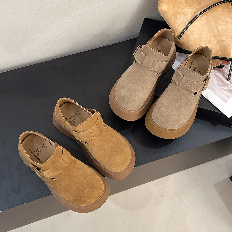 意大利袋鼠Andrew Kangaroo正品断码厚底全包勃肯鞋春单鞋【1-50】