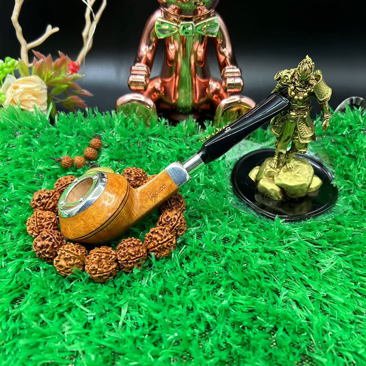 帕斯库奇飞碟牛头均插款手工石楠木烟斗