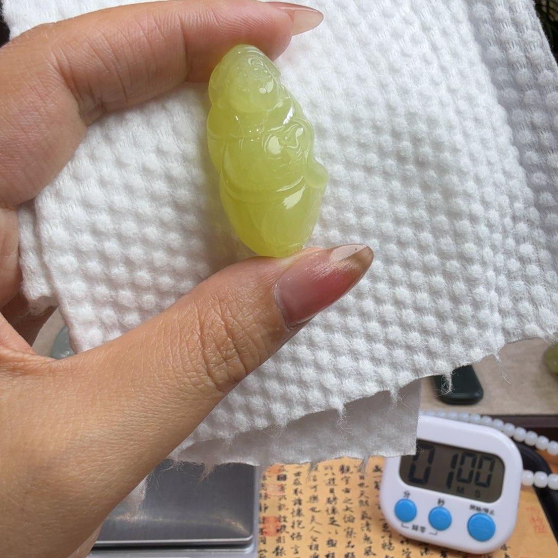 和田玉挂件未镶嵌车***前