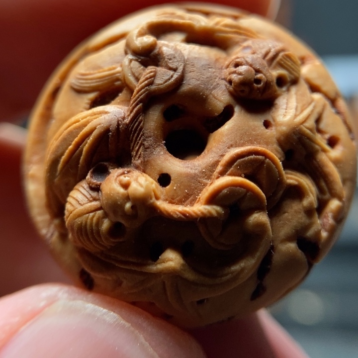 桃核手工平安扣福在眼前