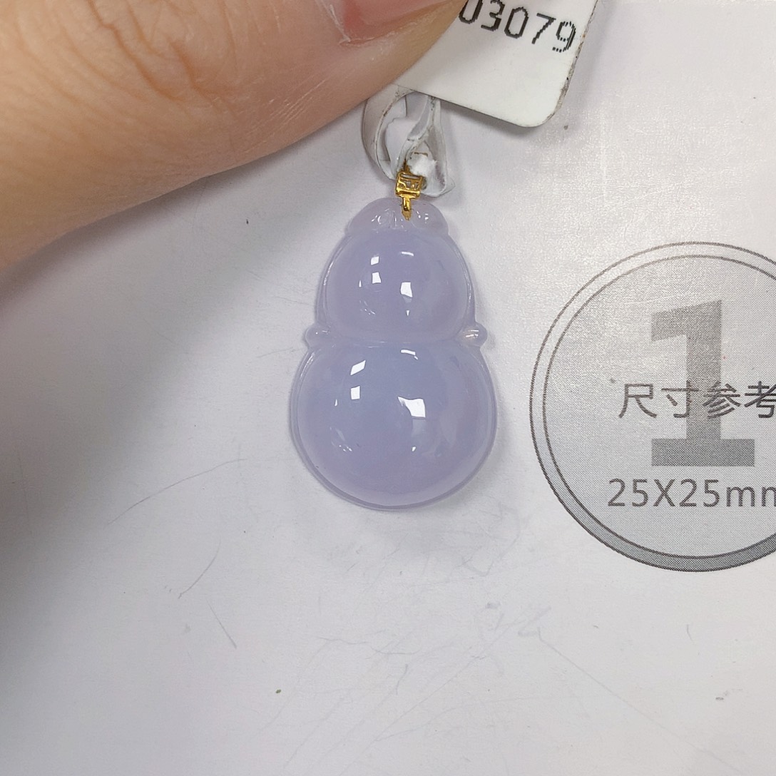 翡翠18K金镶嵌颈饰天然翡翠a货 百元以上9米证书费自理