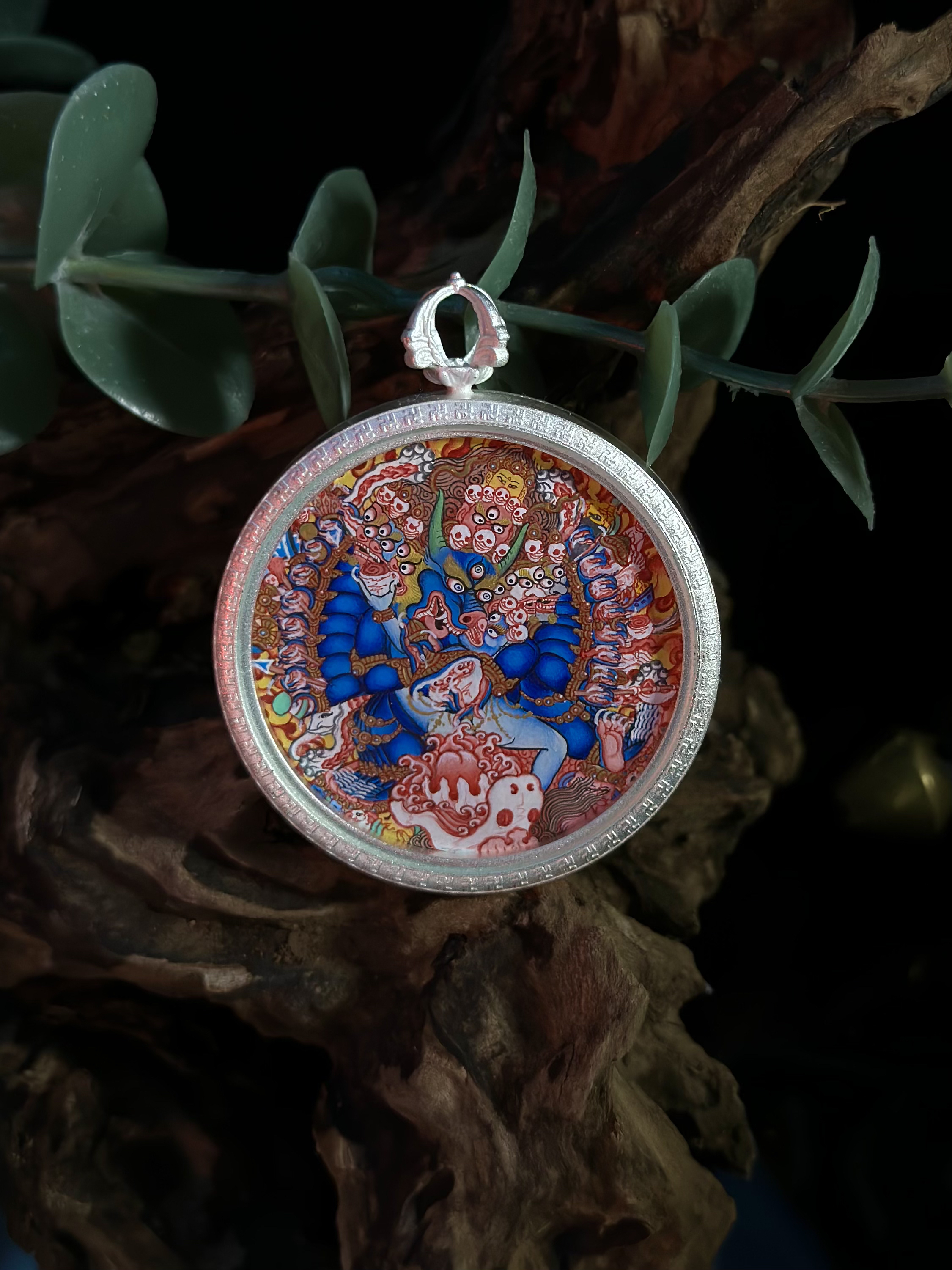 宽太加唐卡大威德。尺寸3.5