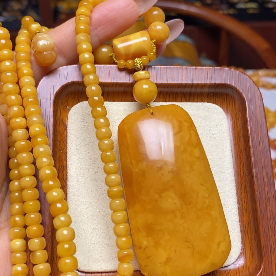 【闪购商品】蜜蜡颈饰未镶嵌项链