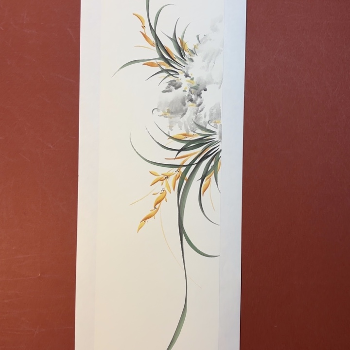 国画听兰老师花鸟