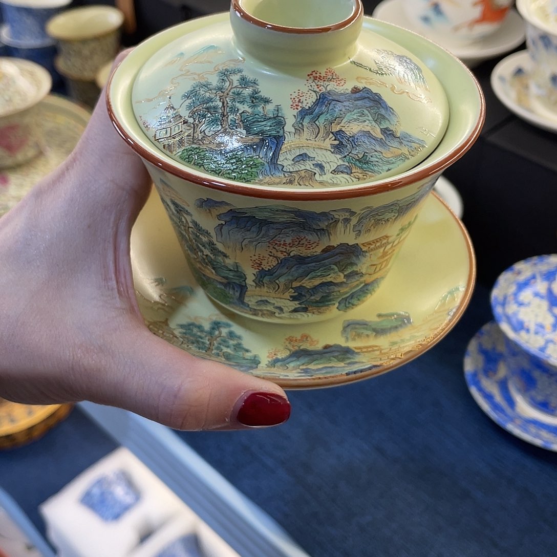 陶景德陶瓷盖碗茶具