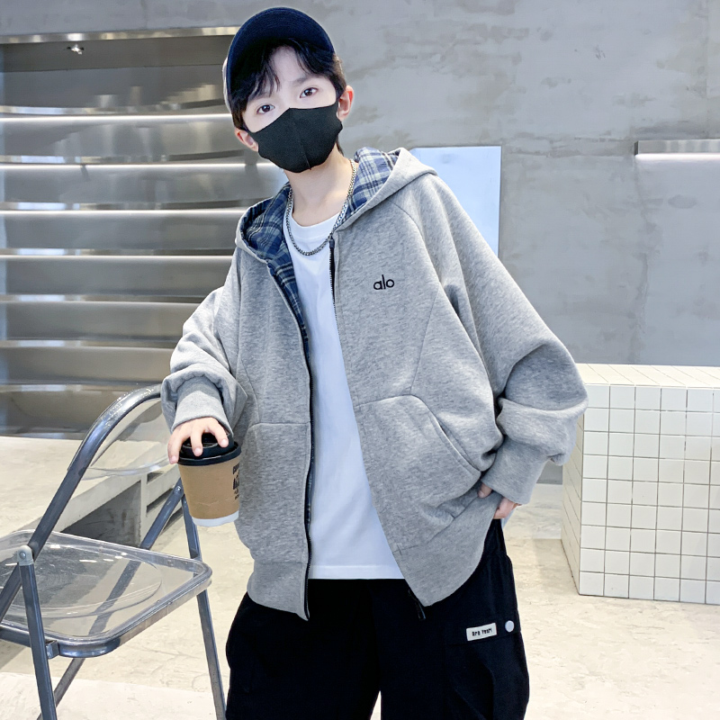 儿童装男童秋装双面穿外套2025新款春秋款中大童休闲秋季帅气衣服