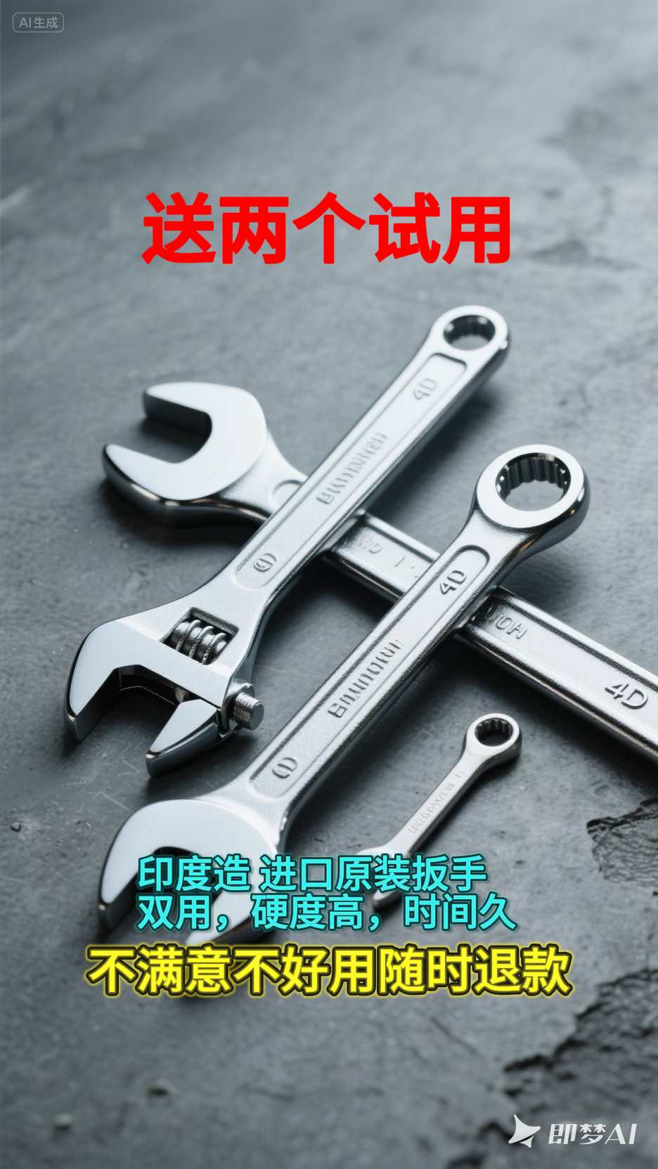 印度进口扳手维修工具一盒十把送两把试用共12把