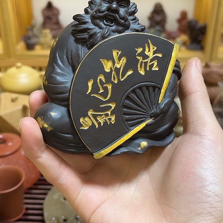 ✎****紫砂茶壶紫砂李建伟浩然正气钟馗茶宠摆件