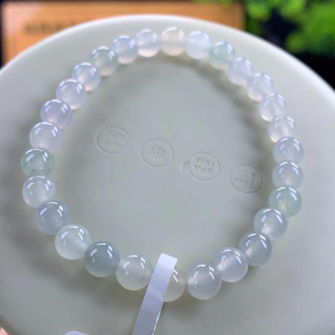 翡翠未镶嵌手链卡6.3