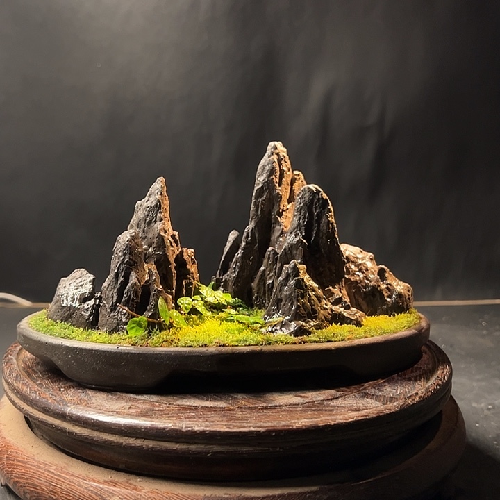 手工制作宋山石盆景