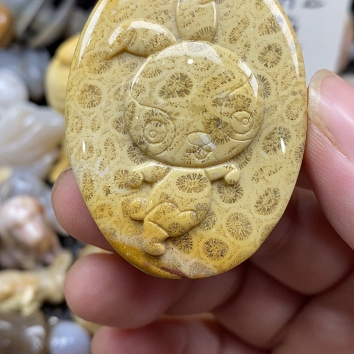 硅化珊瑚（珊瑚玉）未镶嵌颈饰