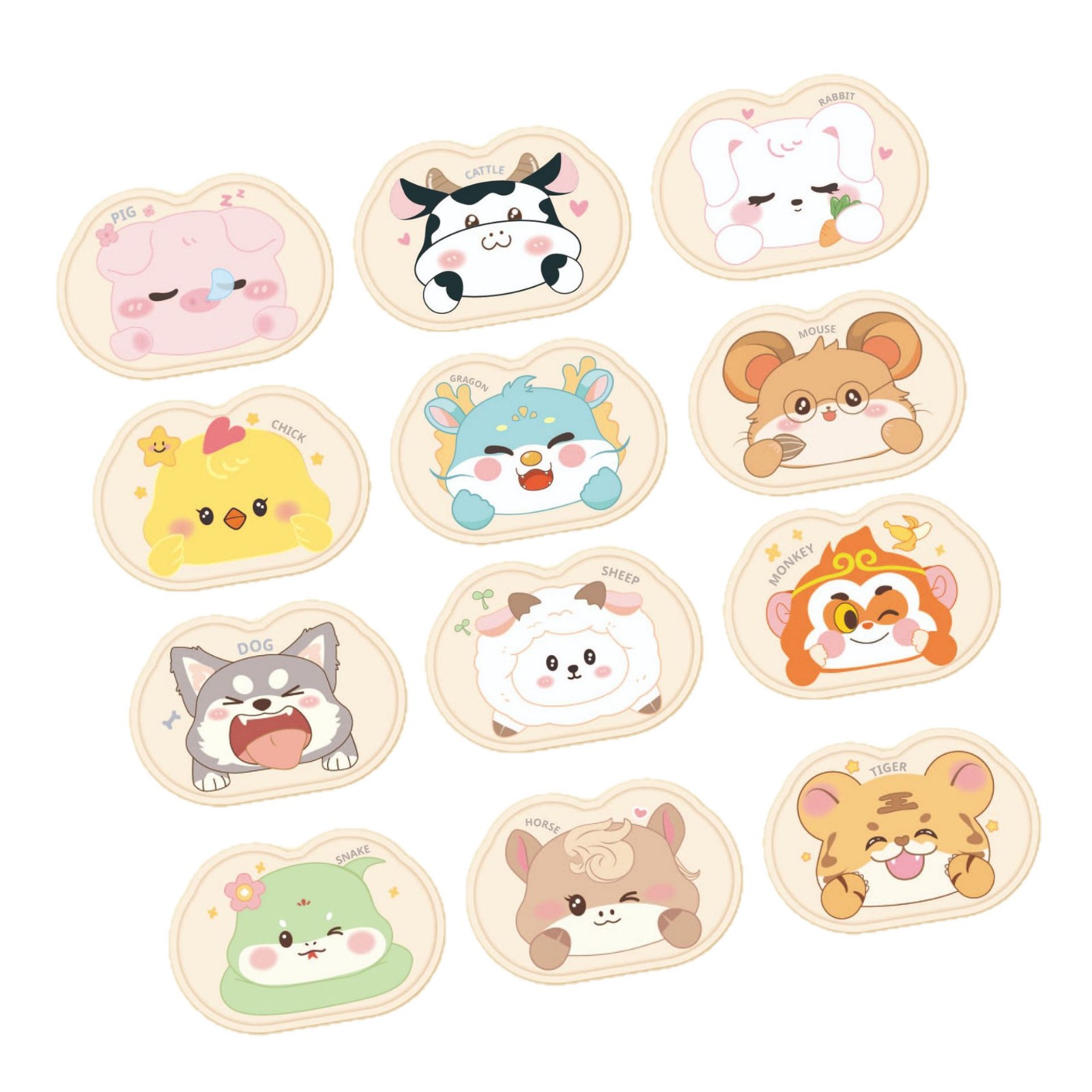 十二生肖穿戴式自发热暖手宝暖脚宝冬天可爱暖手宝