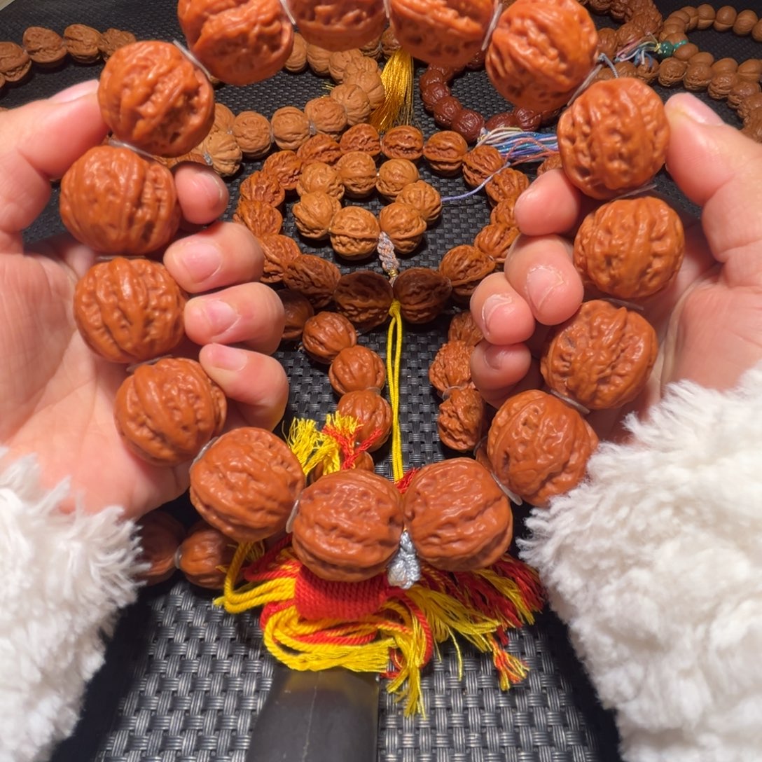 文玩核桃吊坠正圆大粗筋25