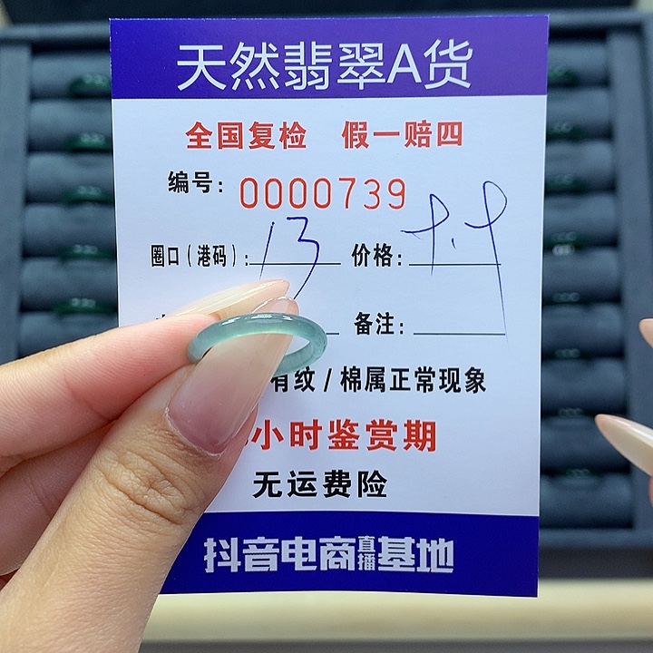 翡翠戒指未镶嵌      0739