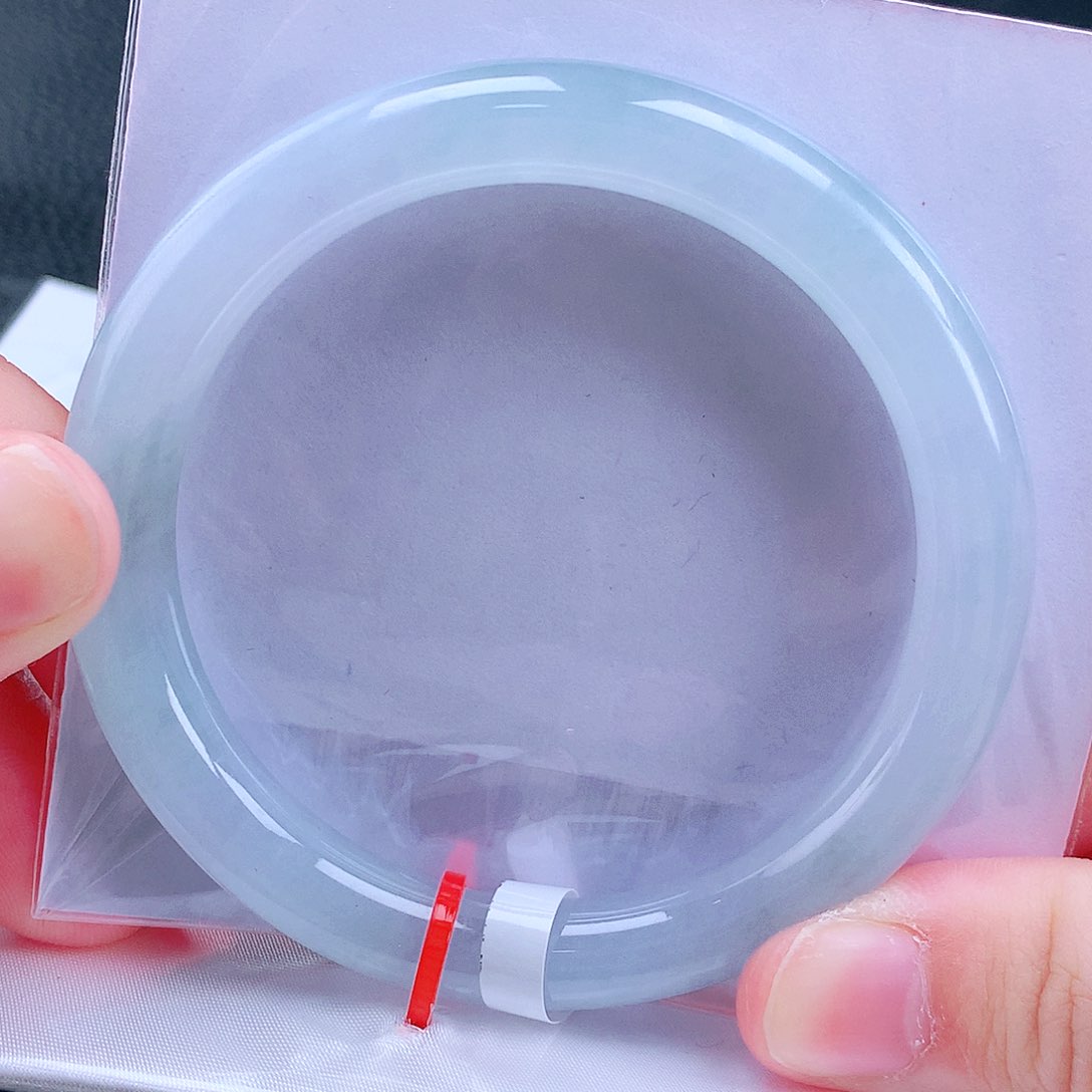 未镶嵌手镯（圆镯）翡翠56圈冰蓝