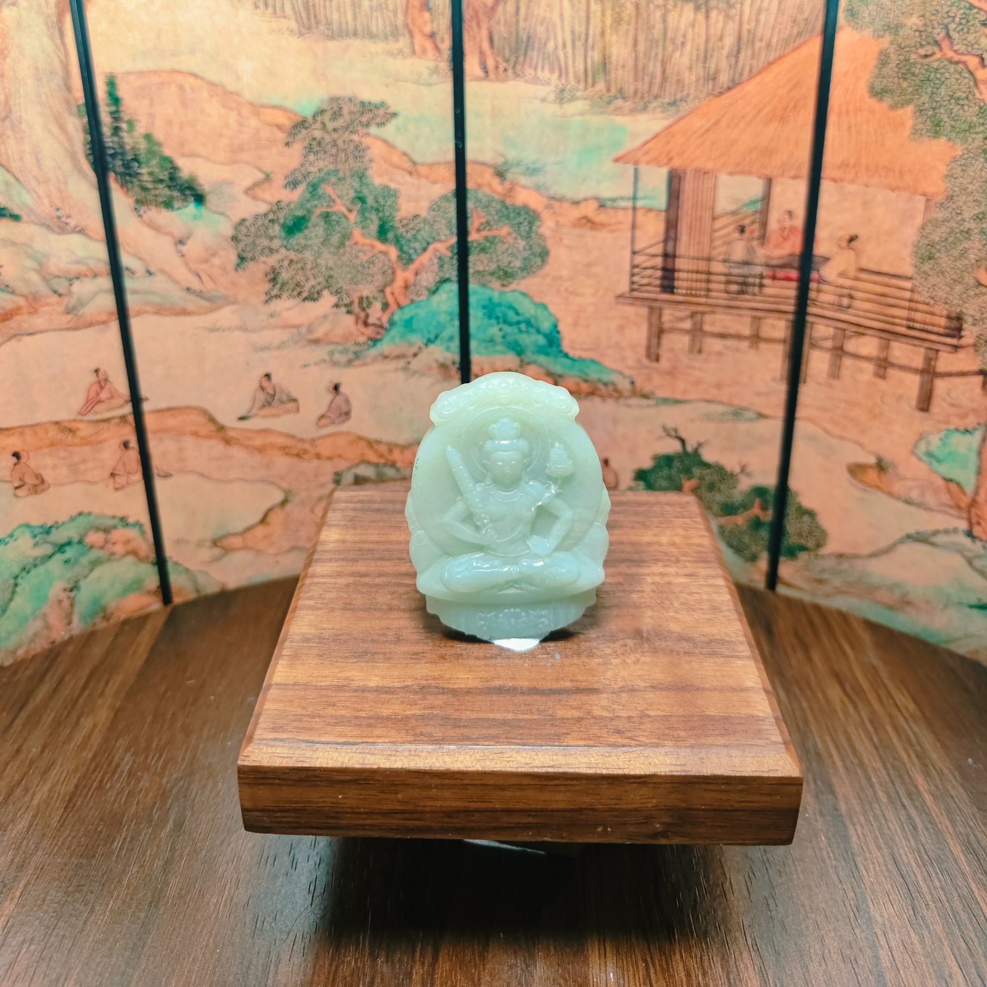 X和田玉虚空藏吊坠（牛、虎）0543