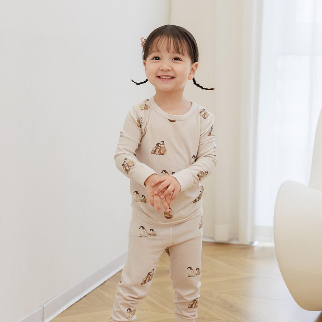 雅赞童朵长袖家居服套装【码段80-160】春秋宝宝打底中大童内衣套