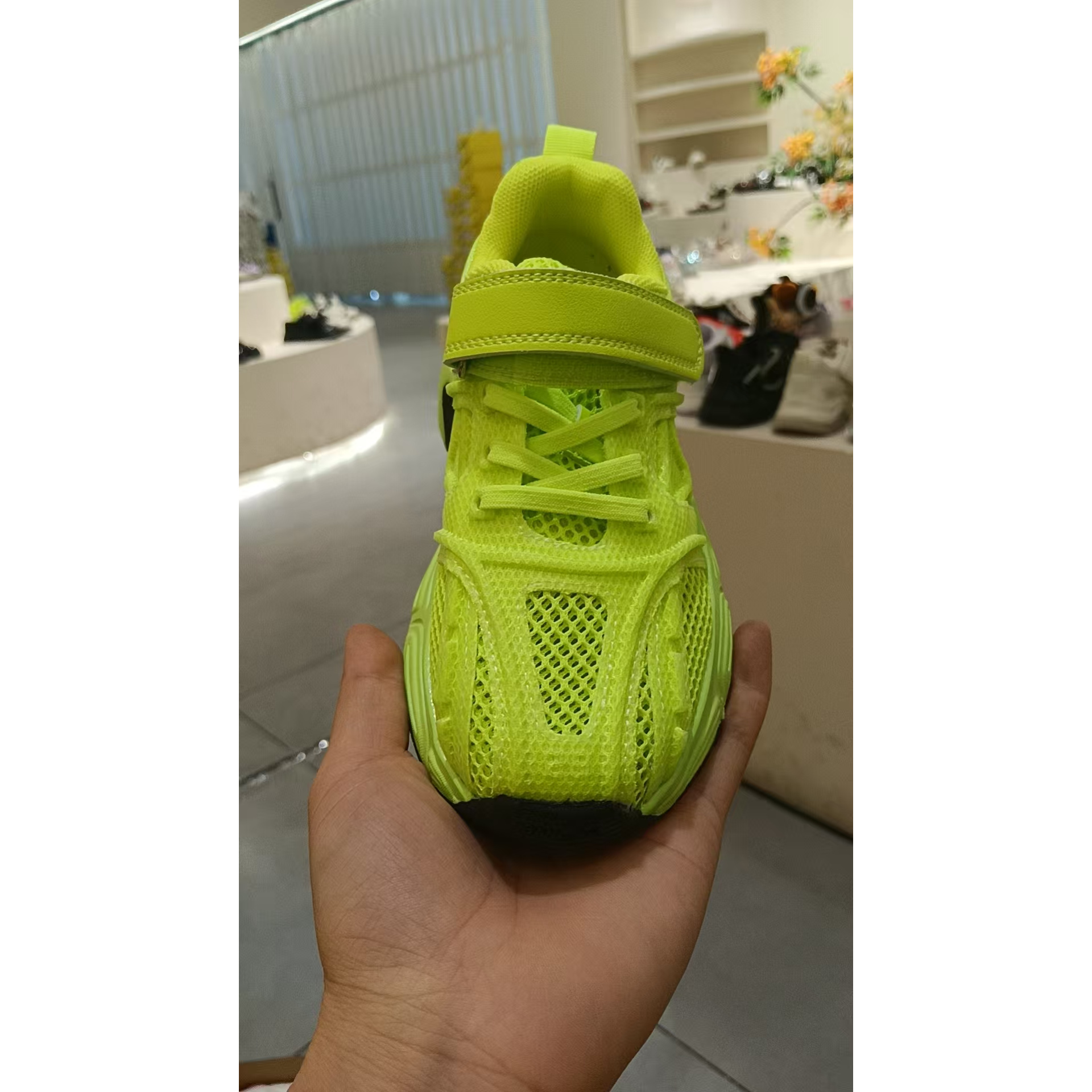 【新潮老爹】21286板鞋单网男女童夏季透气轻便魔术贴户外