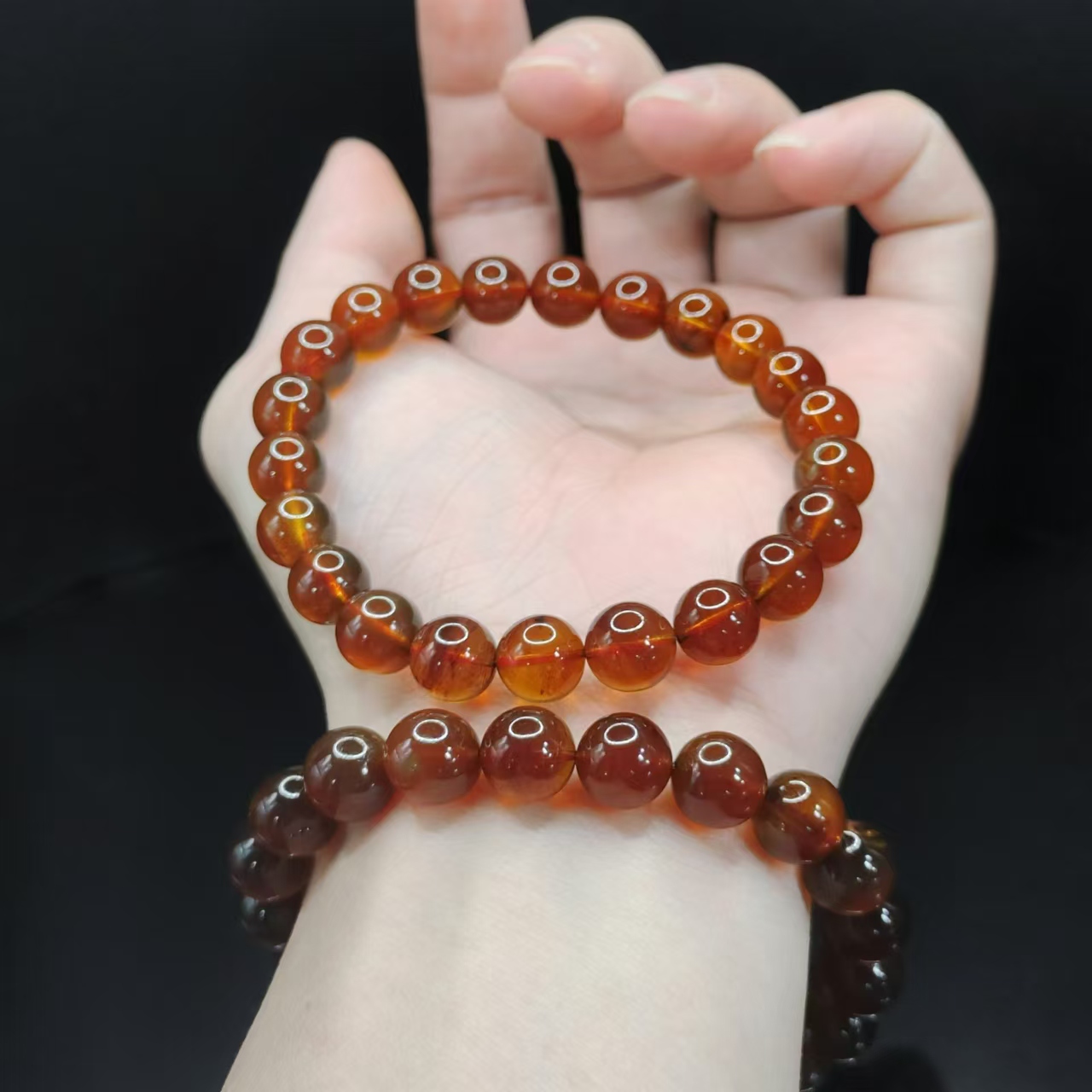 【康康严选】灵草珀琥珀单圈手串GS【多样性发其一】约9mm+