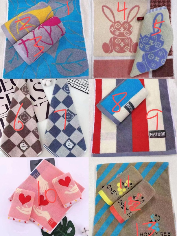 方巾幼儿园洗脸巾毛巾不掉毛不褪色纯棉时尚面巾家用方巾吸水柔软