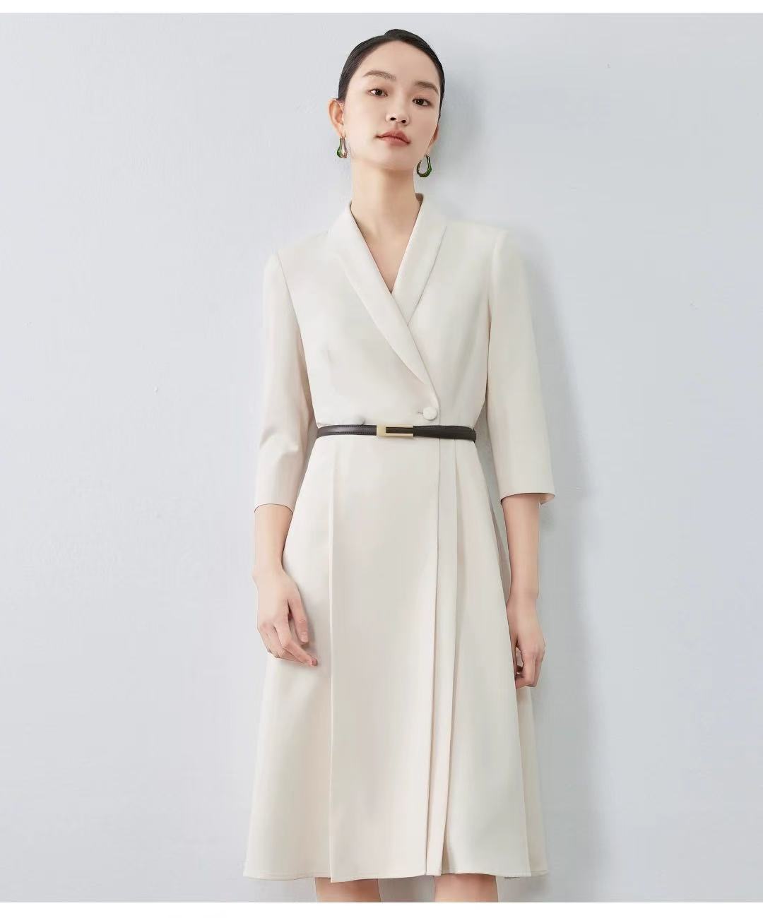 LZ女气质连衣裙白色女士优雅连衣裙