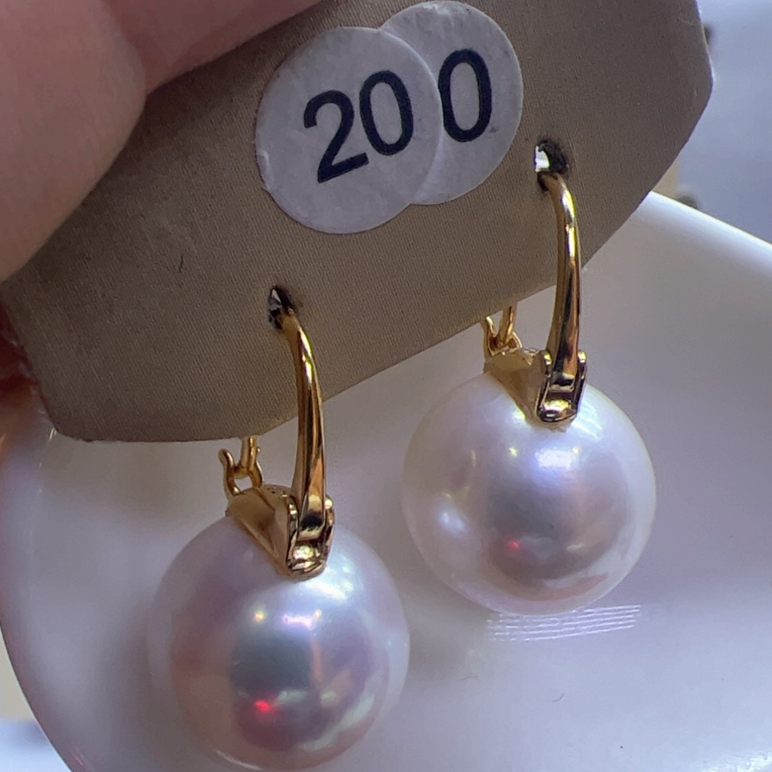淡水珍珠耳饰银S925镶嵌