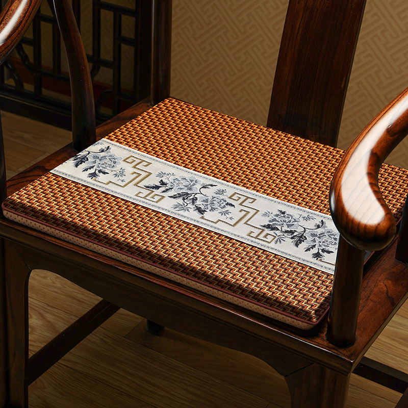 【藤席】夏天中式垫椅子办公室沙发坐垫冰丝透气夏季凉垫凉席凳子垫