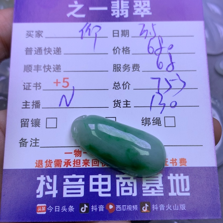 翡翠颈饰未镶嵌仰**风