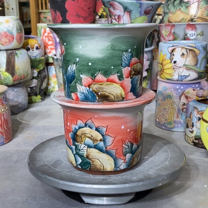 红陶景德镇艺术手绘作品