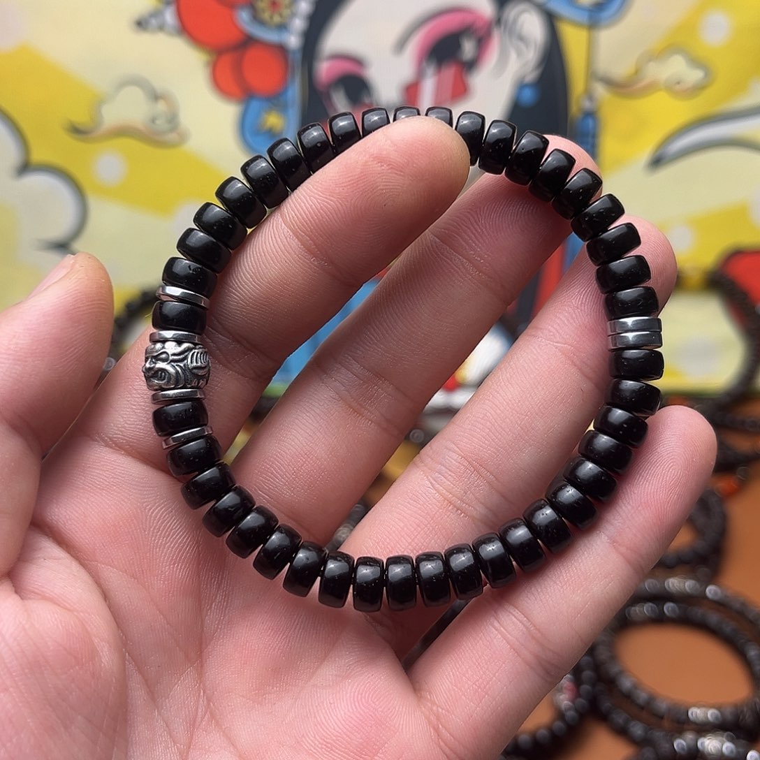 椰蒂手串8黑金药片吞金兽