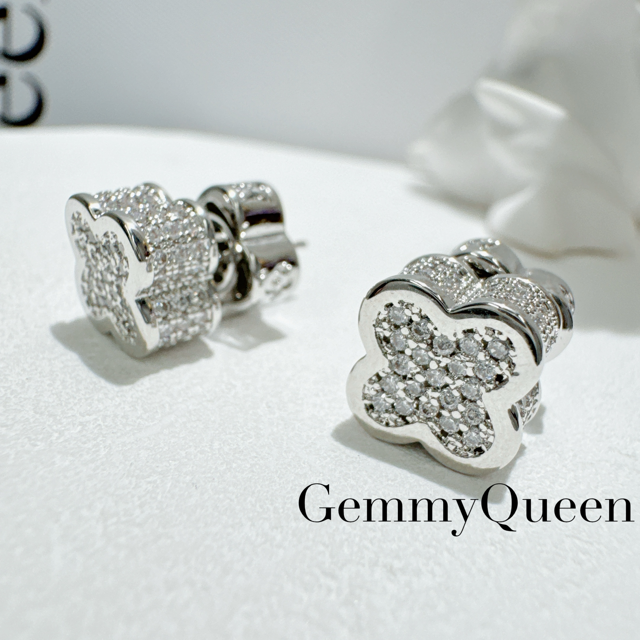 铜合金合成锆石耳饰 GemmyQueen 高定耳环GQ01191